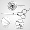 Picture of Hair Cutting Scissors Professional Home Haircutting Barber/Salon Thinning Shears Kit with Comb and Case for Men/Women (Silver)