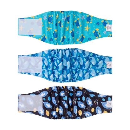 Picture of CuteBone Belly Band for Dogs Male Reusable Diapers Washable Wrap DM36XS