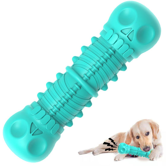 Picture of ZIKATON Dog Squeaky Toys for Aggressive Chewers, Durable Dog Chew Toys for Large Medium Breed Dog, Dog Toys, Tough Durable Dogs Toys with Natural Rubber (E Bule, for Larege Dogs)