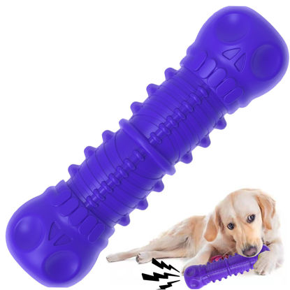 Picture of ZIKATON Dog Squeaky Toys for Aggressive Chewers, Durable Dog Chew Toys for Large Medium Breed Dog, Dog Toys, Tough Durable Dogs Toys with Natural Rubber (A Violet, for Larege Dogs)