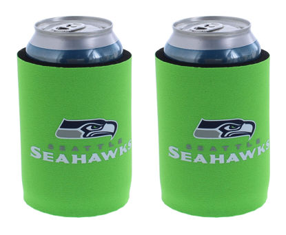 Picture of Football Can & Bottle Holder Insulator Beverage Huggie Cooler (Seattle (Seahawks) - Can Holder 2-Pack)