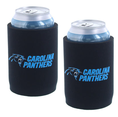 Picture of Football Can & Bottle Holder Insulator Beverage Huggie Cooler (Carolina (Panthers) - Can Holder 2-Pack)