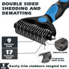 Picture of Augwind 3PCS Dog Brush I Dog Brush for Shedding I Deshedding Dog Brush I Dog Bath Brush I Slicker Brush For Dogs I Dog Comb I Premium Pet Supplies (Blue Black)