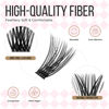 Picture of LASHVIEW Lash-Extension-Clusters 280pcs D Curl Lash Clusters Natural Look Cluster Lashes Extensions Super Thin Band & Soft Lashes Reusable 9-16mm MIX (60D)