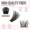 Picture of LASHVIEW Lash-Extension-Clusters 168pcs D Curl Lash Clusters Natural Look Cluster Lashes Extensions Super Thin Band & Soft Lashes Reusable 9-16mm MIX (80D)