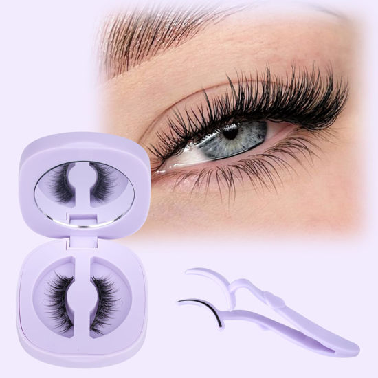 Picture of ALICE Magnetic Eyelashes Natural Look Magnetic Lashes Kit with Magnetic Lash Applicator Wispy Cat Eye lashes Reusable Magnetic Eyelashes Kit No Glue or Eyeliner