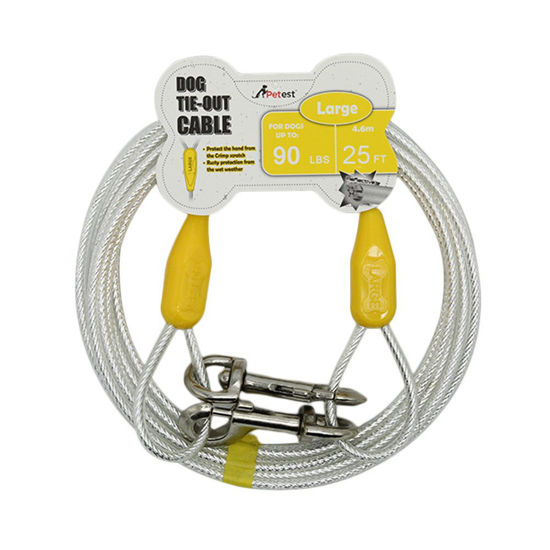 Picture of Petest 25ft Reflective Tie-Out Cable for Large Dogs Up to 90 Pounds