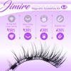 Picture of JIMIRE Magnetic Eyelashes Natural Look Soft Magnetic Half Lashes Reusable Comfortable Magnetic Half Eyelashes with Applicator No Glue No Eyeliner Needed Wispy Cat Eye Magnetic Lashes