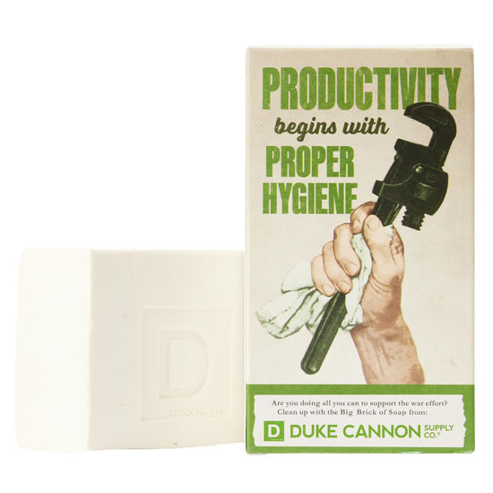 Picture of Duke Cannon Supply Co. Big Brick of Soap - Superior Grade, Large Men's Bar Soap, Limited Edition WWII Inspired Scents, Body Soap, Menthol, 10 oz