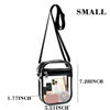 Picture of Fibrdoo Clear Crossbody Purse Bag, Clear Bag Stadium Approved with Front Pocket for Concerts Sports Festivals (HTW-small)