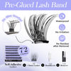 Picture of BEYELIAN Self Adhesive Lash Clusters Kit D+ Curl Press-On No Glue Needed DIY Lash Extension Reusable Cluster Lashes Fuss Free No Sticky Residue Self Application at Home 10-16mm 72 Pcs (GN38)