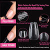 Picture of UNA GELLA Short Coffin Fake Nails 504pcs Short Coffin Press on Nails Pre-shape Short Coffin Gel Nail Tips for Full Cover Acrylic False Nails Nail Extension Home DIY Nail Salon 12 Sizes Gelly Tips