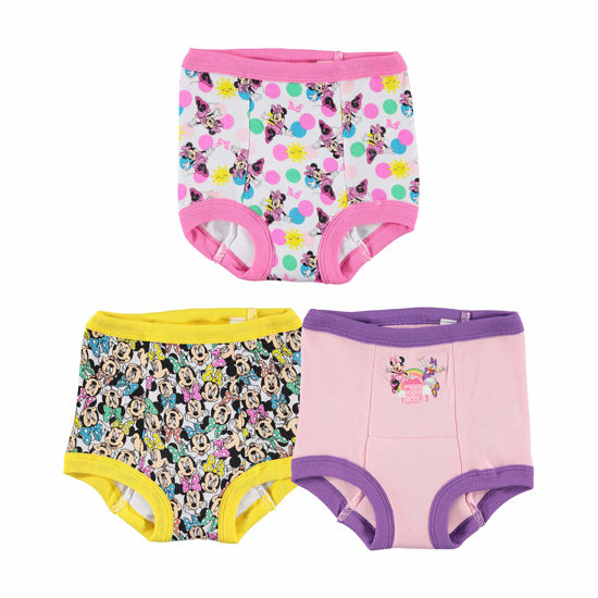 Picture of Disney Girls' 3pk Minnie Mouse Potty Training Pants 3, 7, 10-PK in Sizes 18M, 2T, 3T & 4T, MinnieTraining3pk