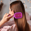 Picture of FHI Heat UNbrush Mini Detangler Brush for Pain-Free Brushing on All Wet or Dry Hair Types - Durable Duoflex Anti-Static Bristles, Lightweight Handle, Vented Mini Hair Brush, Rose Quartz Pink