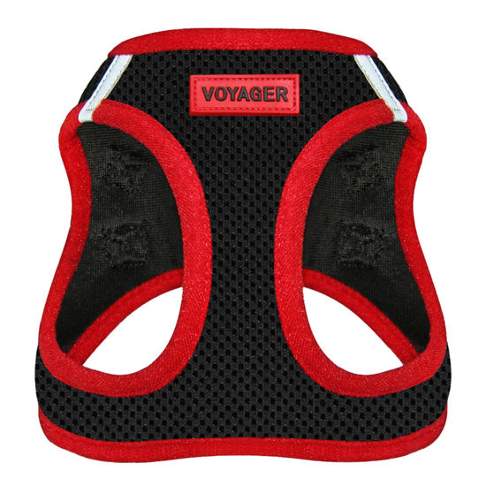 Picture of Voyager Step-in Air Dog Harness - All Weather Mesh Step in Vest Harness for Small and Medium Dogs by Best Pet Supplies - Red Trim, XS