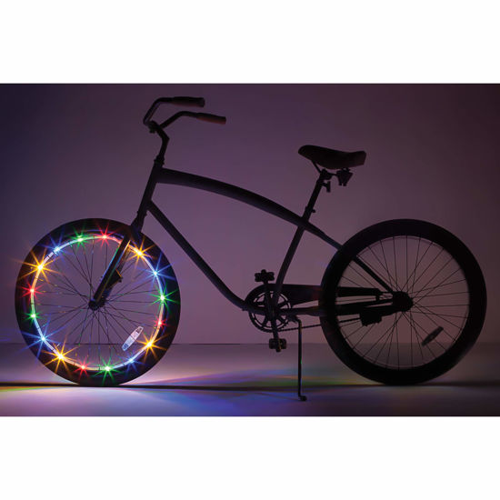 Picture of Bike Wheel Lights (1 Tire) Multi-Color WheelBrightz Bike Tire Lights Bike Lights for Wheels Bicycle Wheel Lights Bike Spoke Lights Bike Accessories for Kids Bike Lights for Bike LED Lights for Bike