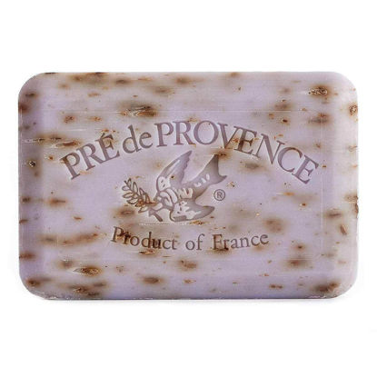 Picture of Pre De Provence Lavender Soap, 150g wrapped bar. Imported from France. With shea butter and natural herbs and scents.