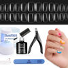 Picture of Beetles Gel Nail Kit Easy Nail Extension Set 240Pcs Pre shaped Short Square Gel Nail Tips with 5 in 1 Mutipurpose Glue Gel Base Uv Led Nail Lamp for Nail Art Diy Home