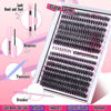 Picture of DIY Lash Extension Kit Fluffy 40D+50D Volume Lash Clusters Kit with Lash Bond and Seal 280 pcs Thick Individual Lashes 9-16 mm D Curl Mink Lashes Cluster, Lash Cluster Remover and Tweezers by FANXITON