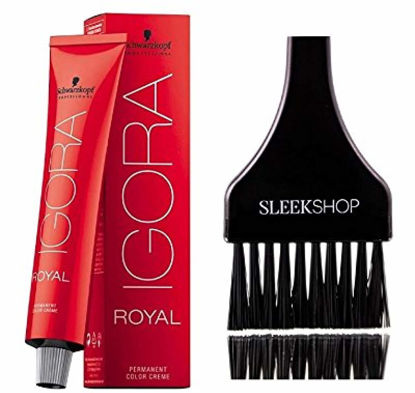 Picture of Schwarzkopf Professional Igora Royal Permanent Hair Color (with Sleek Tint Brush) (8-11 Light Blonde Cendre Extra)