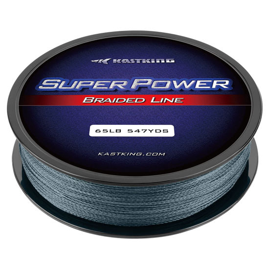 Picture of KastKing Superpower Braided Fishing Line,Low-Vis Gray,30 LB,327 Yds