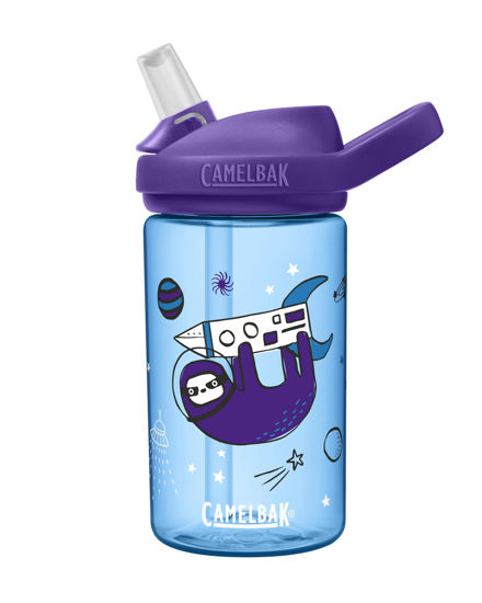 Picture of CamelBak eddy+ 14oz Kids Water Bottle with Tritan Renew - Straw Top, Leak-Proof When Closed, 14oz, Sloths in Space