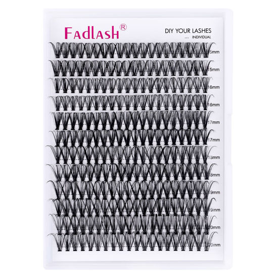 Picture of Individual Lashes Big Tray C Curl Lash Clusters 10D 20D 30D 40D Individual Lash Extensions Cluster Lashes Lash Extension Supplies Eyelash Clusters (30D-0.07C, 15-20mm)