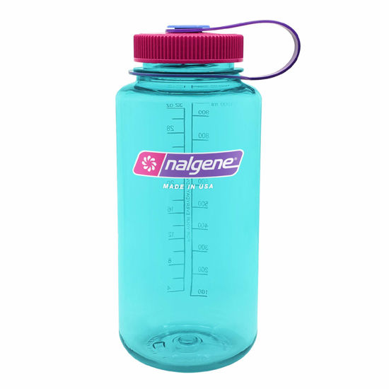 Picture of Nalgene Sustain Tritan BPA-Free Water Bottle Made with Material Derived From 50% Plastic Waste, 32 OZ, Wide Mouth, Surfer