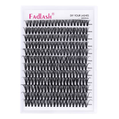 Picture of Individual Lashes Extension Semi Permanent Lashes C Curl Lash Clusters 10D 20D 30D 40D Individual Lashes Extension Eyelash Supplies (40D-0.07C, 15-20mm)