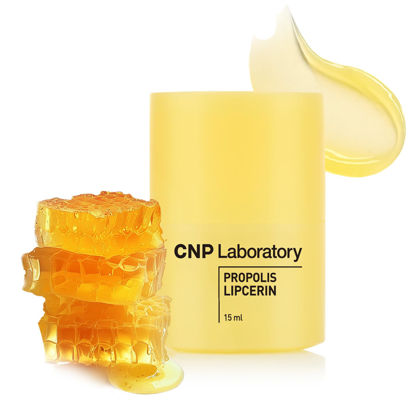 Picture of CNP Honey Lip Butter (0.5 fl.oz / 15ml) - Propolis Lipcerin™, Hydrating Overnight Manuka Lip Balm & Mask, 12hrs Long-lasting Moisture, Gentle Exfoliation, Korean Skin Care (Honey)