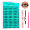 Picture of VAVALASH Natural Lash Clusters Kit 9-11mm Cluster Lashes Wispy Lash Extensions Volume Individual Cluster Lashes Self Application Eyelash Extensions DIY at Home (Natural,kit)