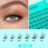 Picture of VAVALASH Natural Lash Clusters Kit 9-11mm Cluster Lashes Wispy Lash Extensions Volume Individual Cluster Lashes Self Application Eyelash Extensions DIY at Home (Natural,kit)