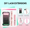 Picture of VAVALASH DIY Lash Extension Kit Individual Cluster Lashes Kit with 84 PCS 8-16mm Mix Lash Clusters Lash Bond and Seal, Lash Remover, Lash Applicator for DIY Eyelash Extensions at Home（Kit-AL09）