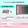 Picture of VAVALASH DIY Lash Extensions Kit Individual Cluster Lashes Kit with 280 PCS 30D-0.07-D-9-16mm Lash Clusters, Lash Bond and Seal, Lash Applicator for DIY Eyelash Extensions at Home（Kit-30D-D-9-16MIX)