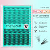 Picture of VAVALASH DIY Lash Extension Kit 280 Cluster Individual Lashes Kit 10D 20D 0.07D-10-16mm Lash Clusters, Lash Bond and Seal, Lash Tweezer for DIY Eyelash Extension at Home（Kit-10D+20D-0.07D-10-16MIX）