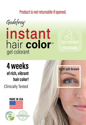 Picture of Godefroy Instant Hair Color, Light Ash Brown, 3 applications per kit - Starter Pack, Pack of 3 Application Kit