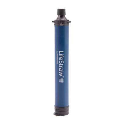 Picture of LifeStraw Personal Water Filter for Hiking, Camping, Travel, and Emergency Preparedness, Navy Blue