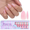 Picture of BTArtbox XCOATTIPS Natural Nail Tips -Short Almond Press On Nails Pink, Long Lasting Soft Gel Nails False Nail, Soak Off Acrylic Fake Nails Extensions for Nail Art DIY Summer Gifts