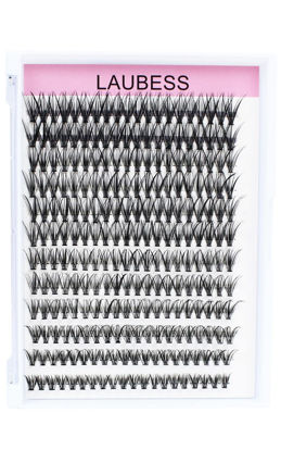 Picture of Cluster Eyelash Extensions Mixed LAUBESS Eyelash Clusters 30D Lash Clusters DIY Lash Extension Individual Lashes Natural Cluster Lashes Eyelash Extension (30D-0.07C-14-18mm)