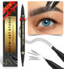 Picture of iMethod Microblading Eyebrow Pencil - Eyebrow Pen 2-in-1 Dual-Ended Brow Pencil with 3 Fork-Tip Applicator & Precise Brush-Tip Creates Natural-Looking Brows, Stay on All Day, Dark Grey