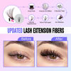 Picture of Pawotence Lash Extension Kit DIY 280pcs Brown Lash Clusters Eyelash Extension Kit 40D 9-16mm Individual Lashes Kit with Lash Bond and Seal Lash Tweezers for Self Use (Brown 40D, 9-16mm, Kit)