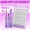 Picture of Pawotence Lash Extension Kit Wispy Lash Clusters Kit 9-12mm Natural Individual Lashes Kit 168pcs Cluster Eyelash Extension Kit with Lash Bond and Seal, Lash Applicator for Self Use