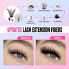 Picture of Pawotence Lash Extension Kit DIY 40D 12-18mm Individual Lash Clusters Kit 280pcs Cluster Eyelash Extensions Kit with Lash Bond and Seal, Lash Tweezers for Self Application (Long 40D, 12-18mm, Kit)