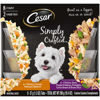 Picture of CESAR Simply Crafted Adult Soft Wet Dog Food Meal Topper, Chicken, Duck, Purple Potatoes, Pumpkin, Green Beans & Brown Rice and Chicken, Carrots, Barley & Spinach Variety Pack, 1.3oz., Pack of 8