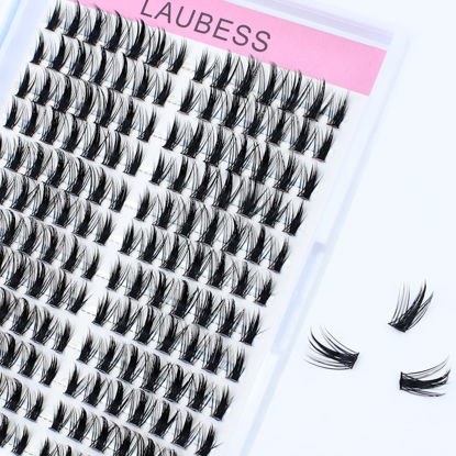 Picture of Manga Lashes 168 Pcs Lash Clusters with Bottom Lashes Wide Band Anime Lashes Manhua Individual Lashes DIY Lash Extensions Soft Lightweight Cluster Lashes Douyin Makeup (Manga-01)