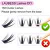 Picture of Manga Lashes 168 Pcs Lash Clusters with Bottom Lashes Wide Band Anime Lashes Manhua Individual Lashes DIY Lash Extensions Soft Lightweight Cluster Lashes Douyin Makeup (Manga-01)