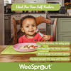 Picture of WeeSprout Toddler Utensils, 3 Forks & 3 Spoons, 18/8 Stainless Steel & Food Grade Silicone, Thick Easy-Grip Handles, Perfect Length For New Self Feeders, Gentle On Gums & Teeth, Dishwasher Safe