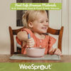 Picture of WeeSprout Toddler Utensils, 3 Forks & 3 Spoons, 18/8 Stainless Steel & Food Grade Silicone, Thick Easy-Grip Handles, Perfect Length For New Self Feeders, Gentle On Gums & Teeth, Dishwasher Safe