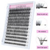 Picture of Individual Lashes 240pcs DIY Eyelash Extension 30D D Curl Cluster Lashes Natural Look Long Individual Lash Extensions Volume Lash Cluster Eyelashes (30D-0.07D-9-16mm)