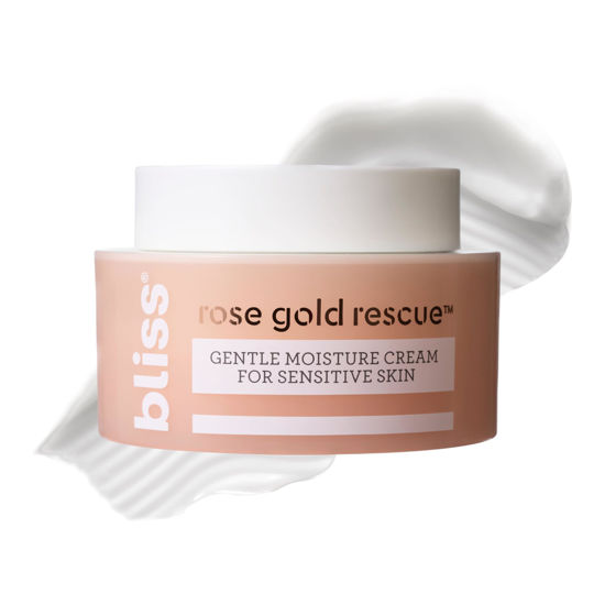 Picture of Bliss Rose Gold Rescue Moisturizer - 1.5 Oz - Gentle Face Cream - Soothing Rose Water & Nourishing Colloidal Gold for Sensitive Skin - Fragrance-Free - Clean - Vegan & Cruelty-Free